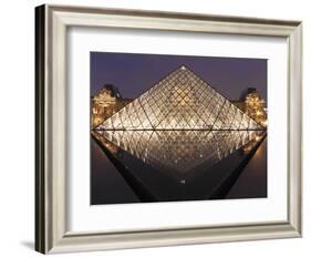 The Pyramide Du Louvre, Paris, France-William Sutton-Framed Photographic Print