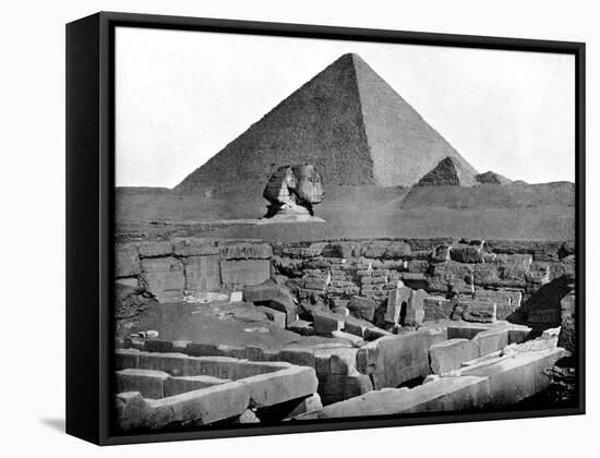 The Pyramids and Sphinx, Egypt, 1893-John L Stoddard-Framed Stretched Canvas