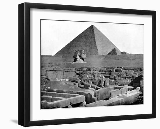 The Pyramids and Sphinx, Egypt, 1893-John L Stoddard-Framed Giclee Print