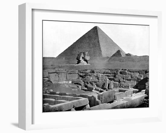 The Pyramids and Sphinx, Egypt, 1893-John L Stoddard-Framed Giclee Print