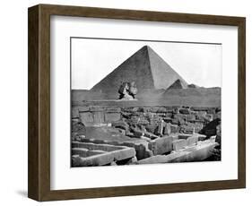 The Pyramids and Sphinx, Egypt, 1893-John L Stoddard-Framed Giclee Print