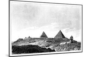 The Pyramids and Sphinx, Giza, Egypt, 19th Century-Lemaitre-Mounted Giclee Print