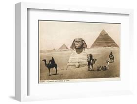 The Pyramids and the Sphinx at Giza, Cairo, Egypt-null-Framed Photographic Print