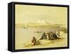 The Pyramids at Giza, Egypt, Lithograph, 1838-9-David Roberts-Framed Stretched Canvas