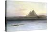 The Pyramids at Gizeh, 19th Century-Edward Lear-Stretched Canvas