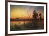 The Pyramids from the Island of Roda at Sunset-Frank Dillon-Framed Giclee Print