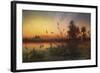 The Pyramids from the Island of Roda at Sunset-Frank Dillon-Framed Giclee Print