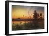 The Pyramids from the Island of Roda at Sunset-Frank Dillon-Framed Giclee Print