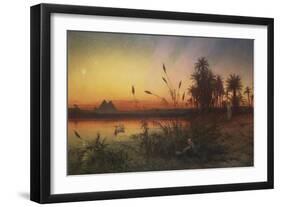 The Pyramids from the Island of Roda 'she Took for Him an Ark of Bulrushes, and Put the Child…-Frank Dillon-Framed Giclee Print