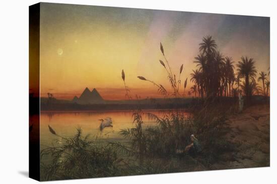 The Pyramids from the Island of Roda 'she Took for Him an Ark of Bulrushes, and Put the Child…-Frank Dillon-Stretched Canvas