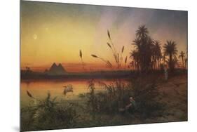 The Pyramids from the Island of Roda 'she Took for Him an Ark of Bulrushes, and Put the Child…-Frank Dillon-Mounted Giclee Print