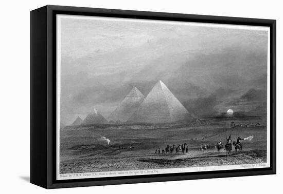 The Pyramids, Giza, Egypt, 19th Century-E Finden-Framed Stretched Canvas