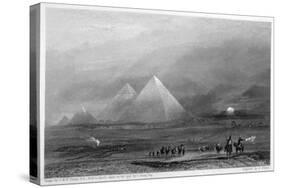 The Pyramids, Giza, Egypt, 19th Century-E Finden-Stretched Canvas