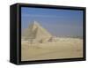 The Pyramids, Giza, Unesco World Heritage Site, with Cairo Beyond, Egypt, North Africa, Africa-Upperhall-Framed Stretched Canvas