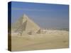 The Pyramids, Giza, Unesco World Heritage Site, with Cairo Beyond, Egypt, North Africa, Africa-Upperhall-Stretched Canvas