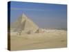 The Pyramids, Giza, Unesco World Heritage Site, with Cairo Beyond, Egypt, North Africa, Africa-Upperhall-Stretched Canvas