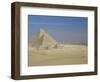 The Pyramids, Giza, Unesco World Heritage Site, with Cairo Beyond, Egypt, North Africa, Africa-Upperhall-Framed Photographic Print