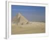 The Pyramids, Giza, Unesco World Heritage Site, with Cairo Beyond, Egypt, North Africa, Africa-Upperhall-Framed Photographic Print