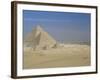 The Pyramids, Giza, Unesco World Heritage Site, with Cairo Beyond, Egypt, North Africa, Africa-Upperhall-Framed Photographic Print