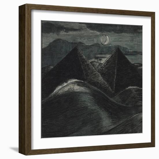 The Pyramids in the Sea-Paul Nash-Framed Giclee Print