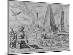 The Pyramids of Egypt after Maarten Van Heemskerck, 1572-Philipp Galle-Mounted Giclee Print