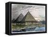 The Pyramids of Giza, from a Series of the "Seven Wonders of the World"-Ferdinand Knab-Framed Stretched Canvas