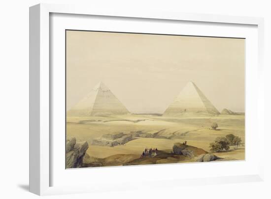 The Pyramids of Giza, from "Egypt and Nubia", Vol.1-David Roberts-Framed Giclee Print