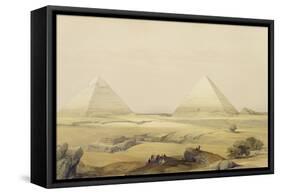 The Pyramids of Giza, from "Egypt and Nubia", Vol.1-David Roberts-Framed Stretched Canvas