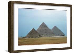 The Pyramids of Giza, from L to R: Mycerinus, Chefren and Cheops, 2589-2350 BCE-null-Framed Giclee Print