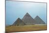 The Pyramids of Giza, from L to R: Mycerinus, Chefren and Cheops, 2589-2350 BCE-null-Mounted Giclee Print