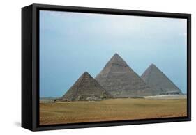 The Pyramids of Giza, from L to R: Mycerinus, Chefren and Cheops, 2589-2350 BCE-null-Framed Stretched Canvas