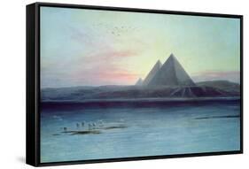 The Pyramids of Giza-Edward Lear-Framed Stretched Canvas