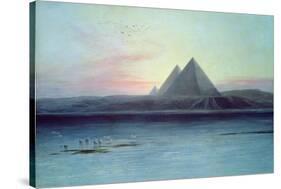 The Pyramids of Giza-Edward Lear-Stretched Canvas