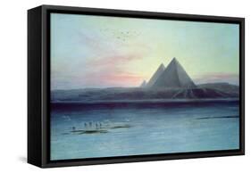 The Pyramids of Giza-Edward Lear-Framed Stretched Canvas