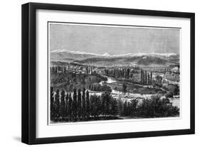 The Pyrenees Seen from the Terrace of the Castle at Pau, France, 1879-Hildibrand-Framed Premium Giclee Print