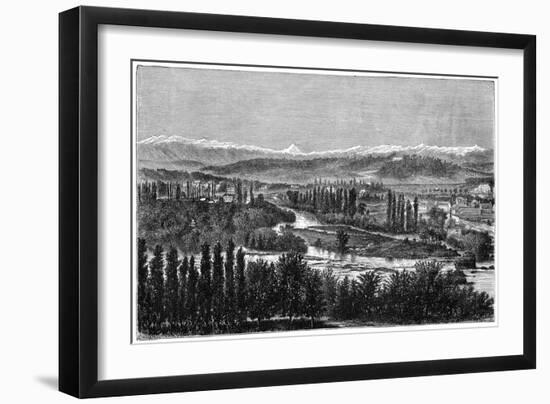 The Pyrenees Seen from the Terrace of the Castle at Pau, France, 1879-Hildibrand-Framed Giclee Print