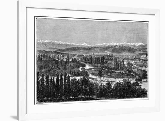 The Pyrenees Seen from the Terrace of the Castle at Pau, France, 1879-Hildibrand-Framed Giclee Print