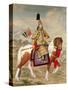 The Qianlong Emperor in Ceremonial Armour on Horseback-Giuseppe Castiglione-Stretched Canvas