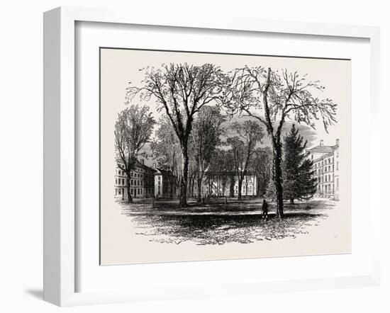 The Quadrangle, Harvard College, Cambridge, Massachusetts, USA, 1870S-null-Framed Giclee Print