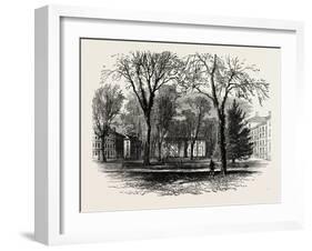 The Quadrangle, Harvard College, Cambridge, Massachusetts, USA, 1870S-null-Framed Giclee Print