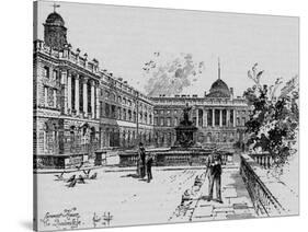 'The Quadrangle, Somerset House', c1890-Herbert Railton-Stretched Canvas