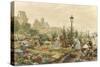 The Quai aux Fleurs and the Hotel de Ville-Marie Francois Girard-Stretched Canvas