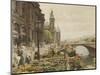 The Quai aux Fleurs and the Tour de l'Horloge-Marie Francois Girard-Mounted Giclee Print