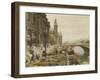 The Quai aux Fleurs and the Tour de l'Horloge-Marie Francois Girard-Framed Giclee Print