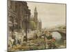 The Quai aux Fleurs and the Tour de l'Horloge-Marie Francois Girard-Mounted Giclee Print