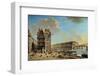 The Quai De La Greve and the Ile St. Louis from the Place De Greve by Nicolas Raguenet-null-Framed Photographic Print