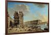 The Quai De La Greve and the Ile St. Louis from the Place De Greve by Nicolas Raguenet-null-Framed Photographic Print