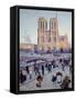 The Quai Saint-Michel and Notre-Dame by Maximilien Luce-null-Framed Stretched Canvas