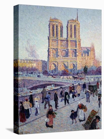 The Quai Saint-Michel and Notre-Dame by Maximilien Luce-null-Stretched Canvas
