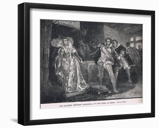The Quarrel Between Elizabeth and the Earl of Essex 1598-Charles Ricketts-Framed Giclee Print